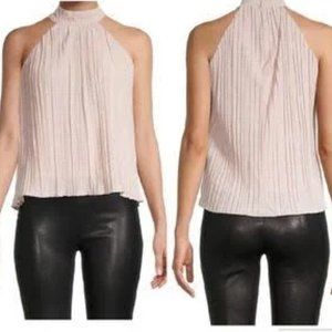 Walter Baker Gold Halter Pleated Top - Size Small